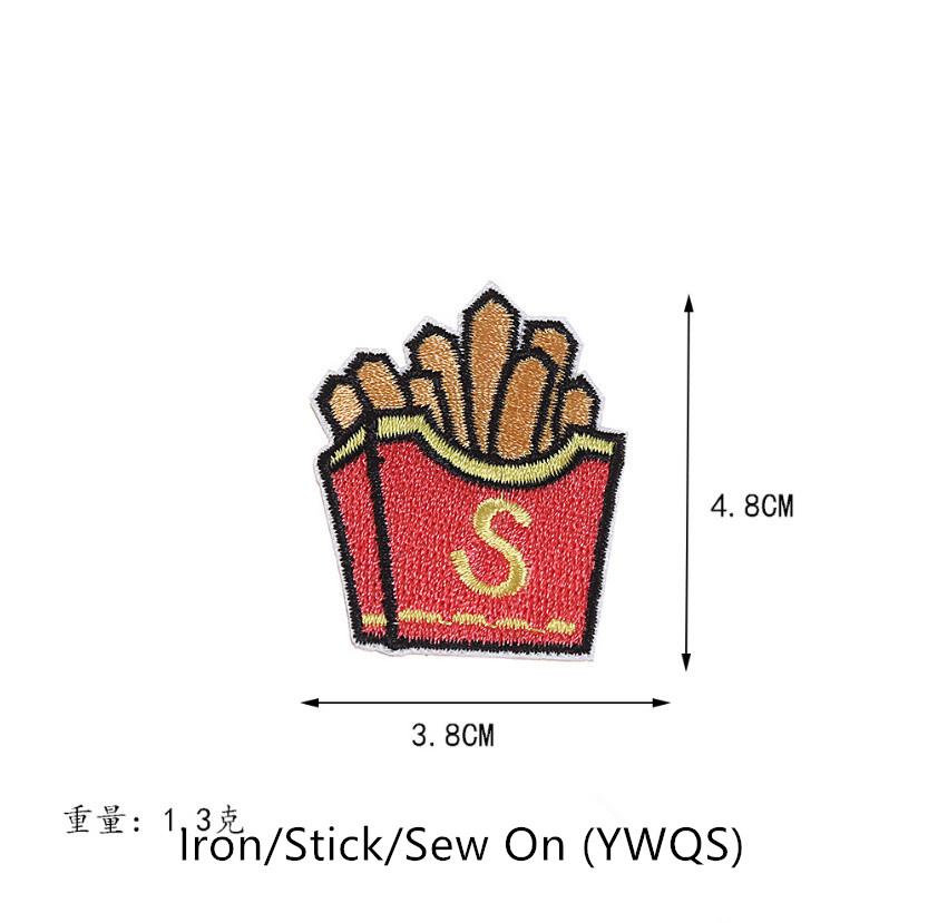 10 Pcs Stick Iron Food Embroidery Patches Embroidered Clothing Hat Bag Shoe Repair Material Phone Gift Box Decor DIY Accessory