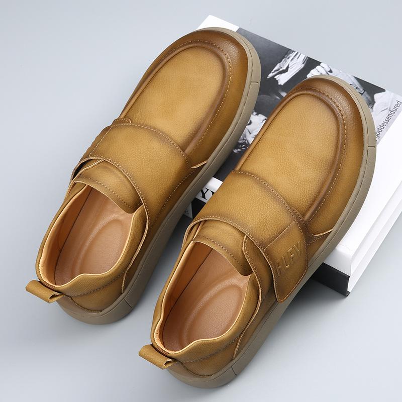 One-pedal Men's Shoes Are Breathable 2025 Spring and Summer New Trendy Versatile British Style Lazy Casual Leather Shoes Men