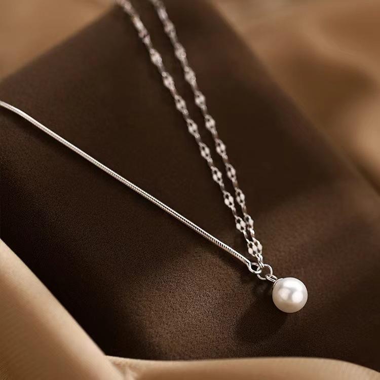 Милое жемчужное ожерелье, подходящее для повседневной жизни, универсальный подарок для девушки