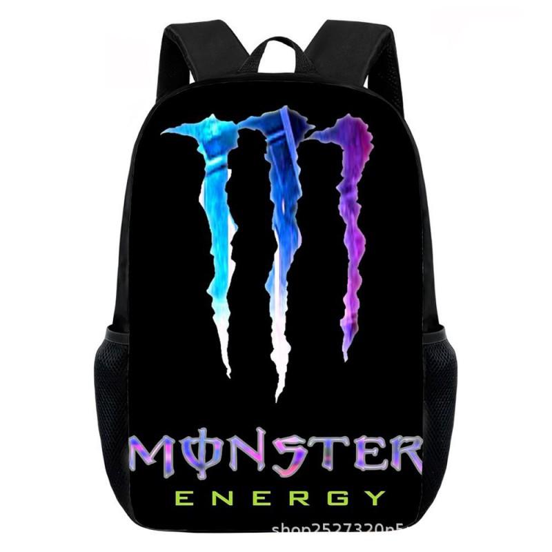 Monster Energy Kids Printed School Backpack 15 Inch Lightweight Breathable Spine Protection