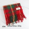 Корейский женский ретро красный клетчатый шарф - Зимняя теплая шаль и подарок на Новый год