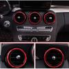 For 2016-21 Mercedes-Benz GLC Aluminum Red Console Air Outlet Vent Ring Decor 7X
