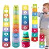 Детские складные стаканчики для stacking, развивающая головоломка, игра на скорость реакции, тренировка мозга с цифрами, буквами, формами