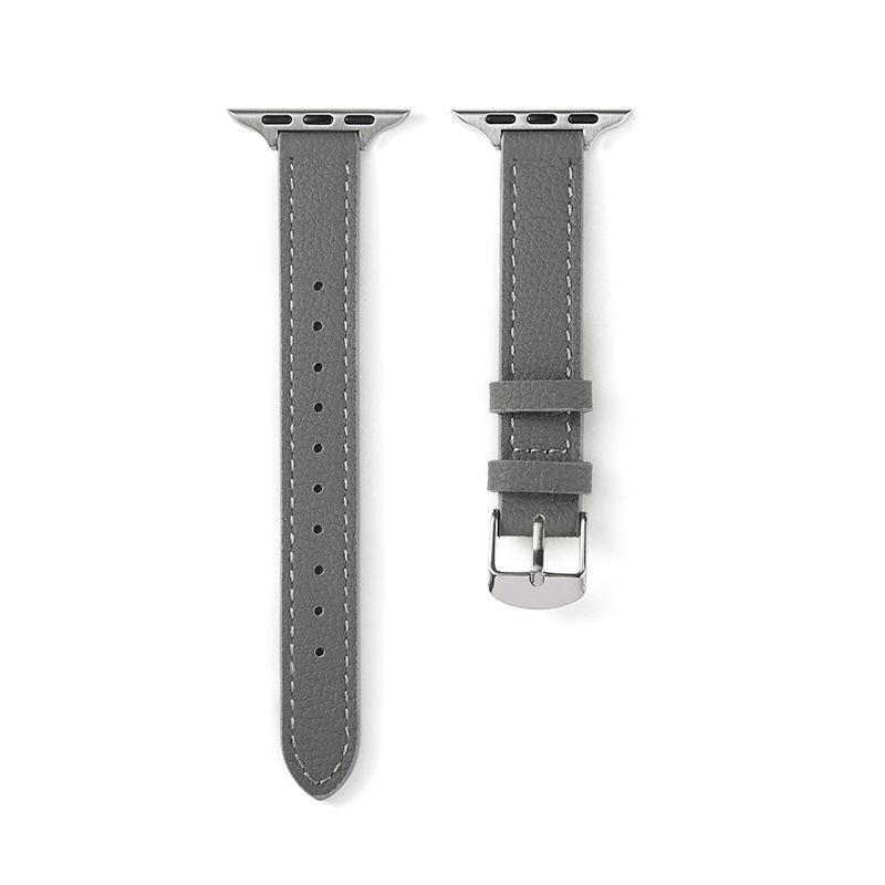 Тонкий ремешок из натуральной кожи с узором «ли Чи» для Apple iWatch