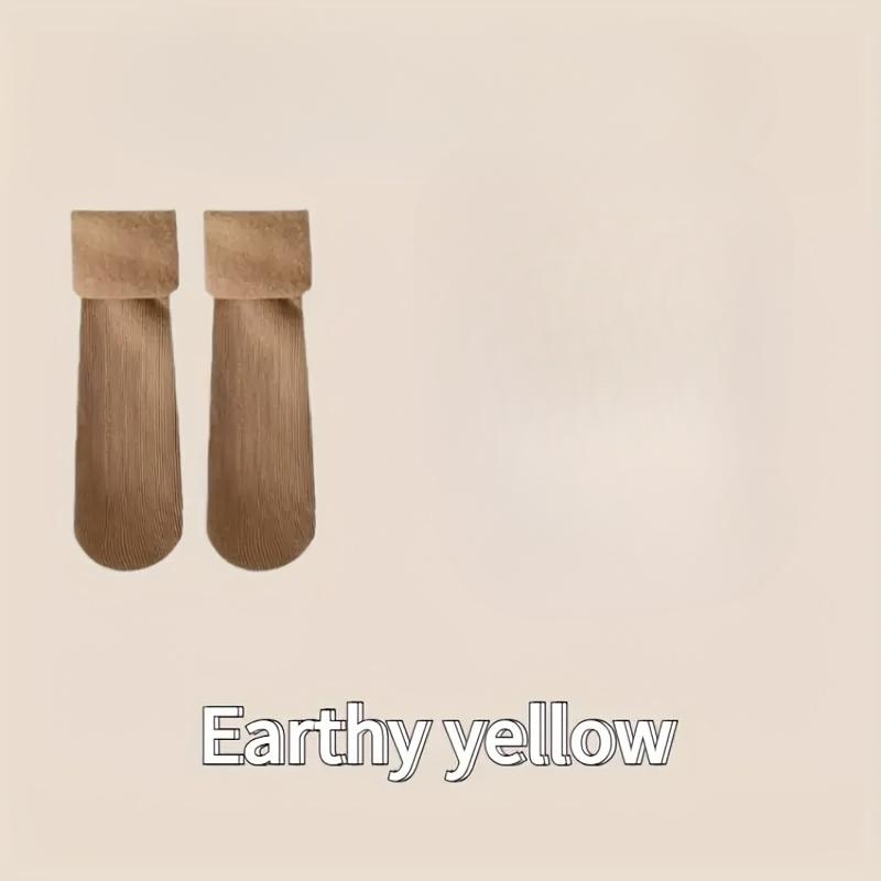 10-1 пара женских осенне-зимних толстых теплых носков для пола, большого размера, с вертикальной полоской, носки для снега, теплые носки с флисовой подкладкой в стиле гольф