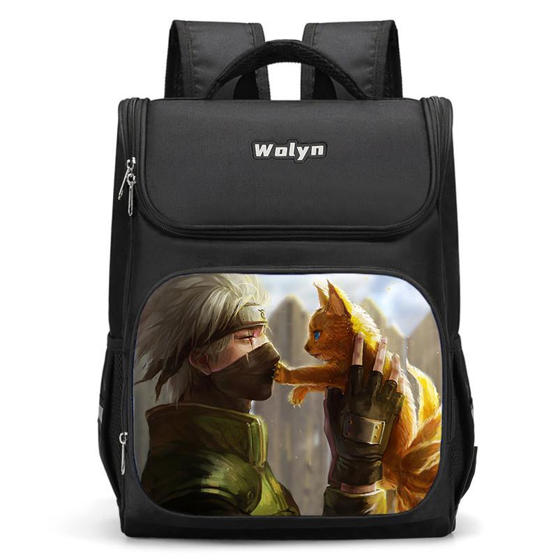 Рюкзак Naruto Sasuke большого объема для мальчиков и девочек, 3D, двухслойный