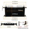 AN10 10Row Aluminum Oil cooler W/ 262mm Mounting Bracket Kit Trust Type  7/8"-14 UNF accessories for vehicles Black/Blue