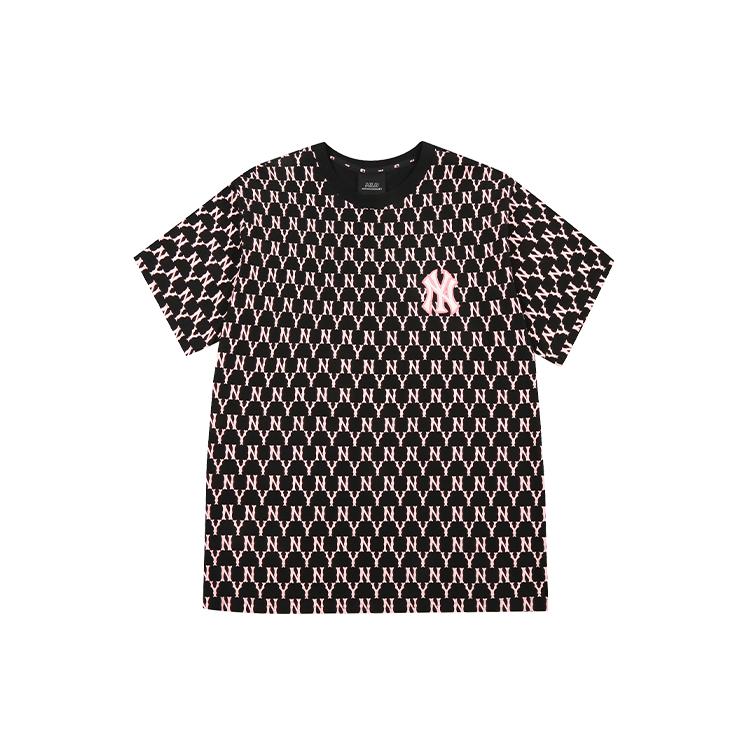 MLB New York Yankees T Shirt Unisex Black Pink Logo 31TSM1131-50X