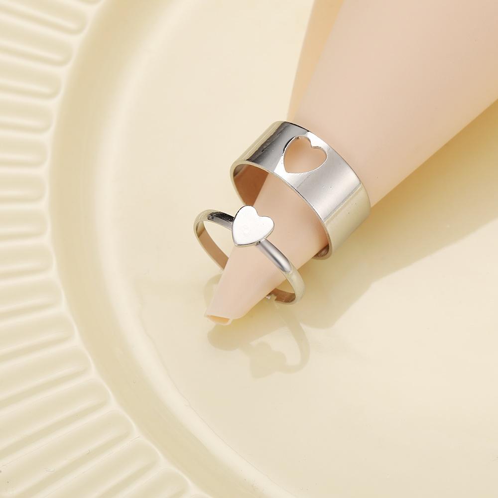 iF ME Модный комплект колец с бабочкой и сердцем, элегантные золотые, серебряные кольца для пар, аксессуары, ювелирные изделия
