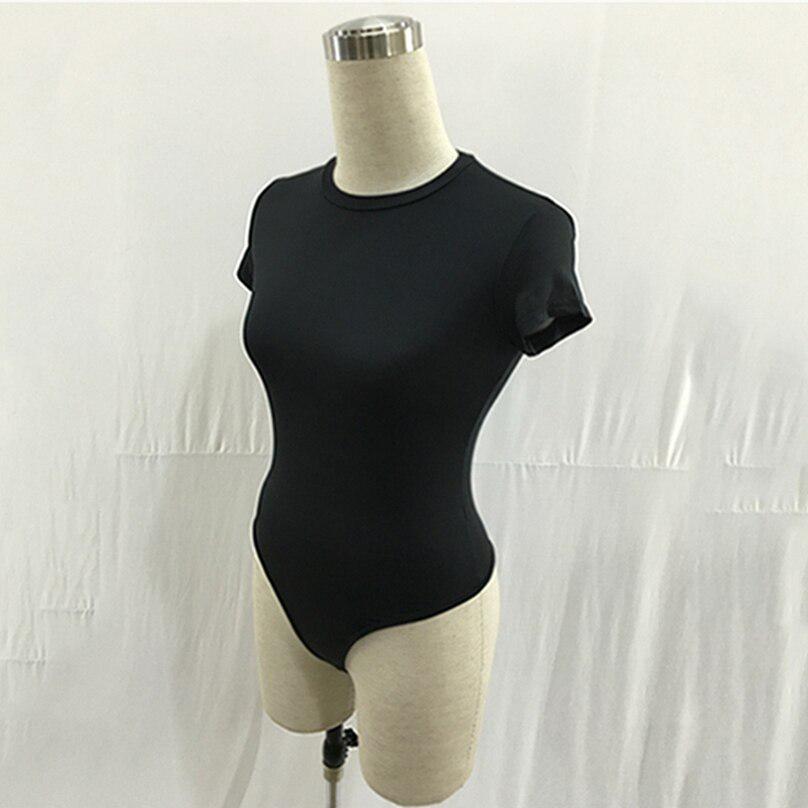 Bodysuits Slim Round Neck Warm Women Body Sculpting Clothing Sexy Pure Color Bottoming Shirt