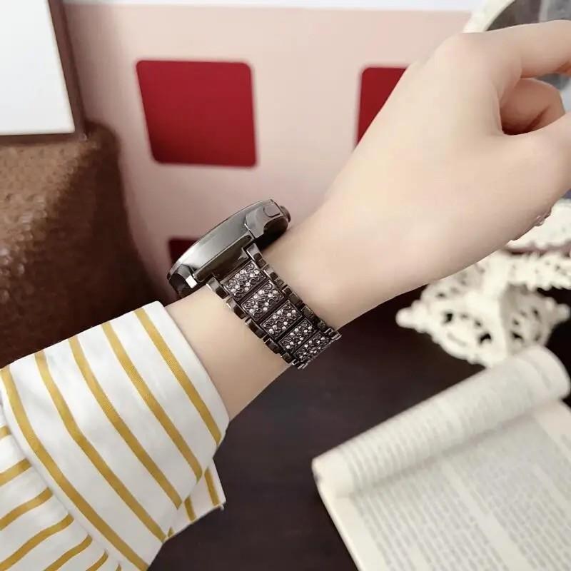 Diamond Strap and Case for Redmi Watch 5 Active Redmi Watch 3 Active/3 Lite Stainless Steel Watchband