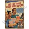 BBQ Zone  Home Decor Metal Tin Sign Vintage Dad`s BBQ Yard Outdoor Party Decoration Plate Retro Barbecue Rules Slogan Metal Sign