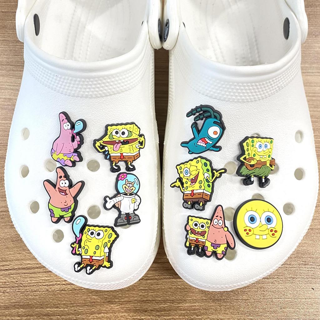 SpongeBob Croc Charms: 20 DIY Soft Rubber Shoe Accessories & PVC Buckle Ornaments