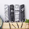 Men's Retro Black Three-Fold Sun Protection Umbrella – Unisex, Newspaper Pattern.