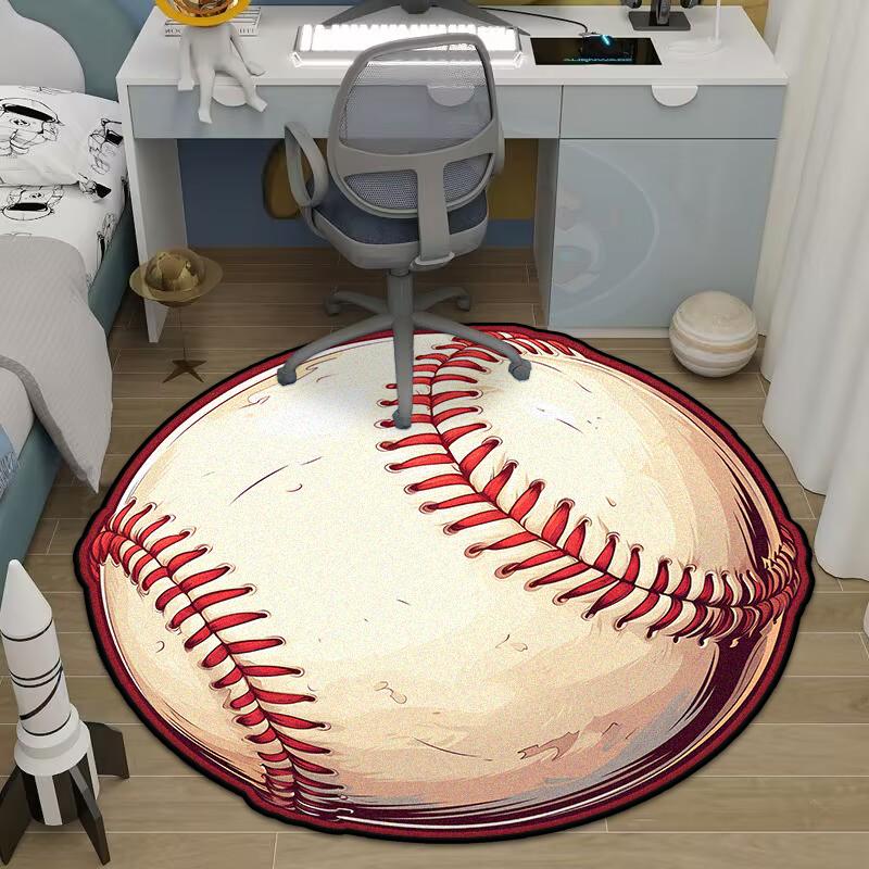 Современный большой противоскользящий круглый ковер со сферическим узором, мягкий ковер для гостиной, не оставляющий ворса, декор комнаты, коврик для стула, машинная стирка