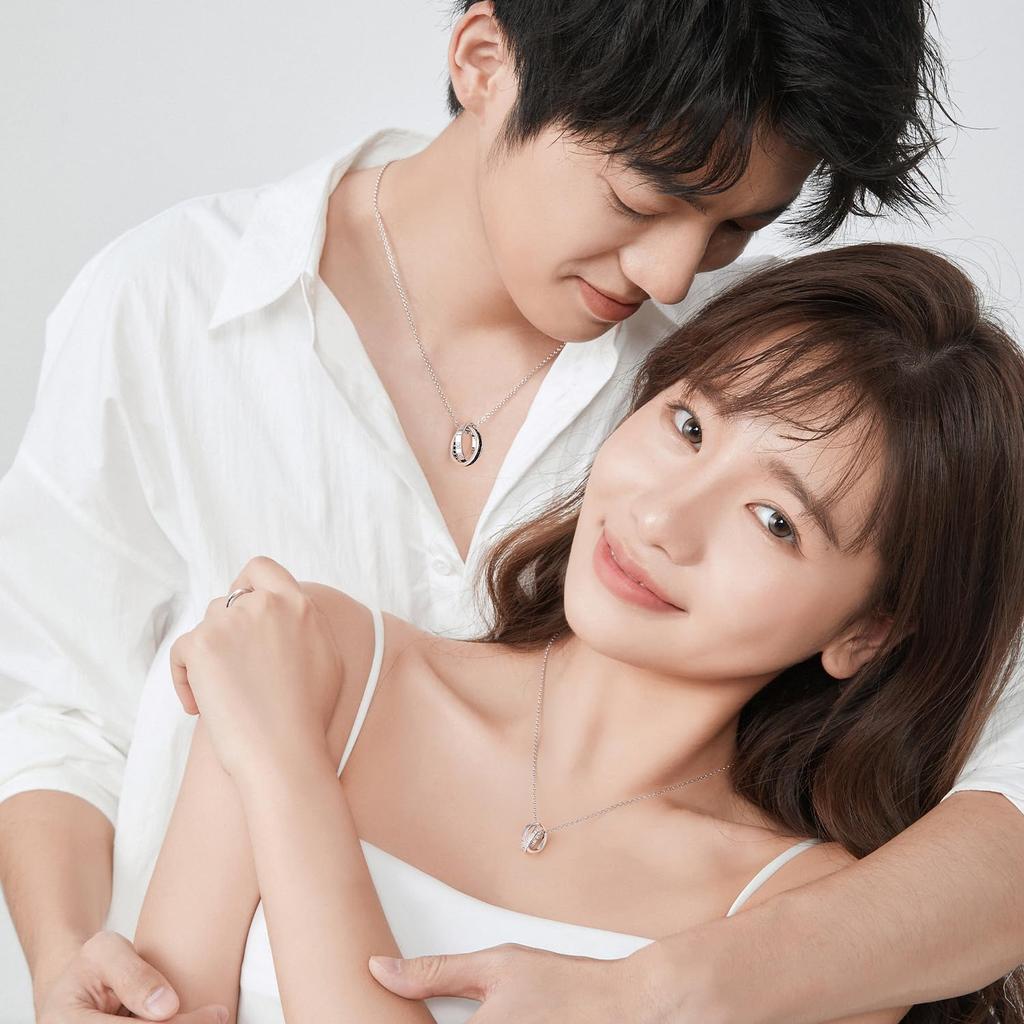 Двойное кольцо Ожерелье-пазл с римскими цифрами Унисекс Серебро S925 Чистое серебро Парень День рождения Пара Юбилей Парный подарок Подарочная упаковка в комплекте