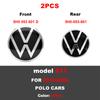 rsq1 VW Car Styling Front Logo Grille Badge Trunk Badge Car Replacement Accessories For Volkswagen Polo 2019 2020 2021 2022 2023 2024