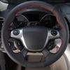 Черная Мягкая Искусственная Кожа DIY Чехол на Руль Автомобиля Ford Focus 3 2012-2014 C-Max 2011-2014 Kuga Escape 2013-