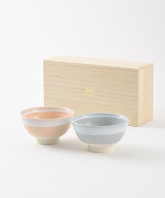 BRUNO BRUNO Подарочный набор из двух чайных пиал Mino Ware, Розовый, Без размера, RBHK010-PKxBL