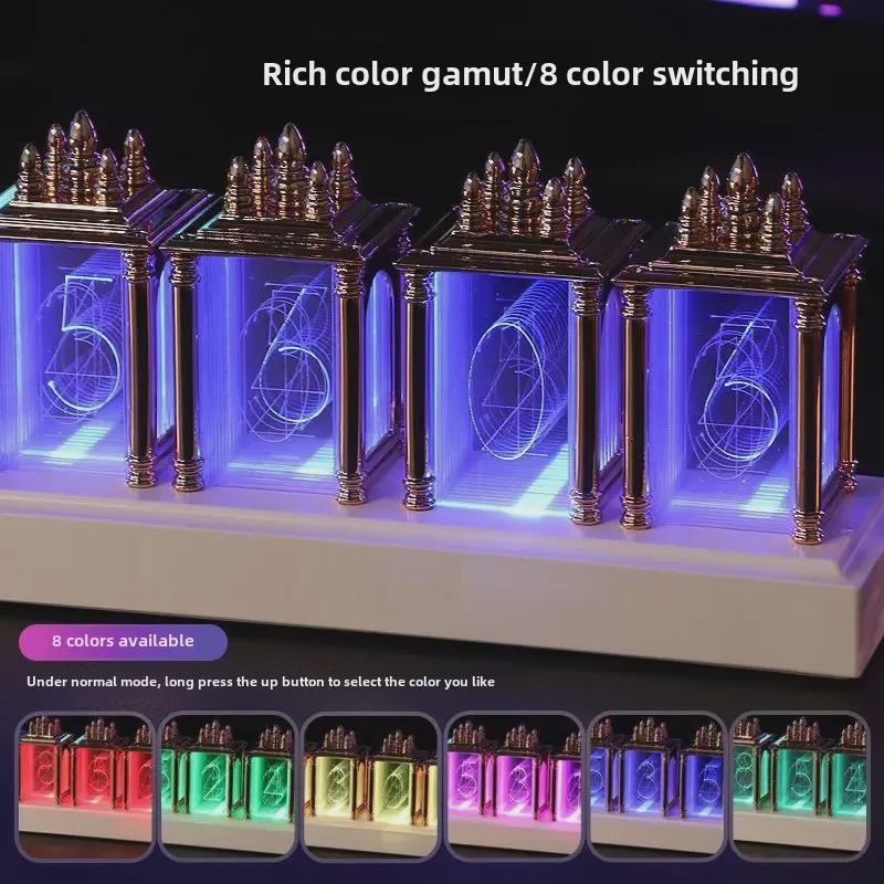 Часы Nixie с имитацией RGB-ламп - ценное украшение для рабочего стола для игровых комнат