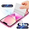Гидрогелевая пленка, 4 шт., полное покрытие для iPhone 12, 14, 11, 13, 15 Pro Max, защитная пленка для экрана iPhone 14, 15 Plus, 13, мини-защитная пленка для экрана