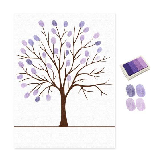 Wedding Birthday Party Sign In Signature Canvas Guest Book Fingerprint Painting