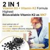Bcuelov plant-based vitamin D3+K2 capsules 2500mg containing calcium and multiple vitamins to enhance immunity 120 capsules