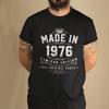 Мода Сделано в 1976 году 50 Лет Крутости Винтажные Футболки на 50-й День Рождения Мужские Повседневные Футболки Свободные Уличная Одежда Футболка Топ Одежда