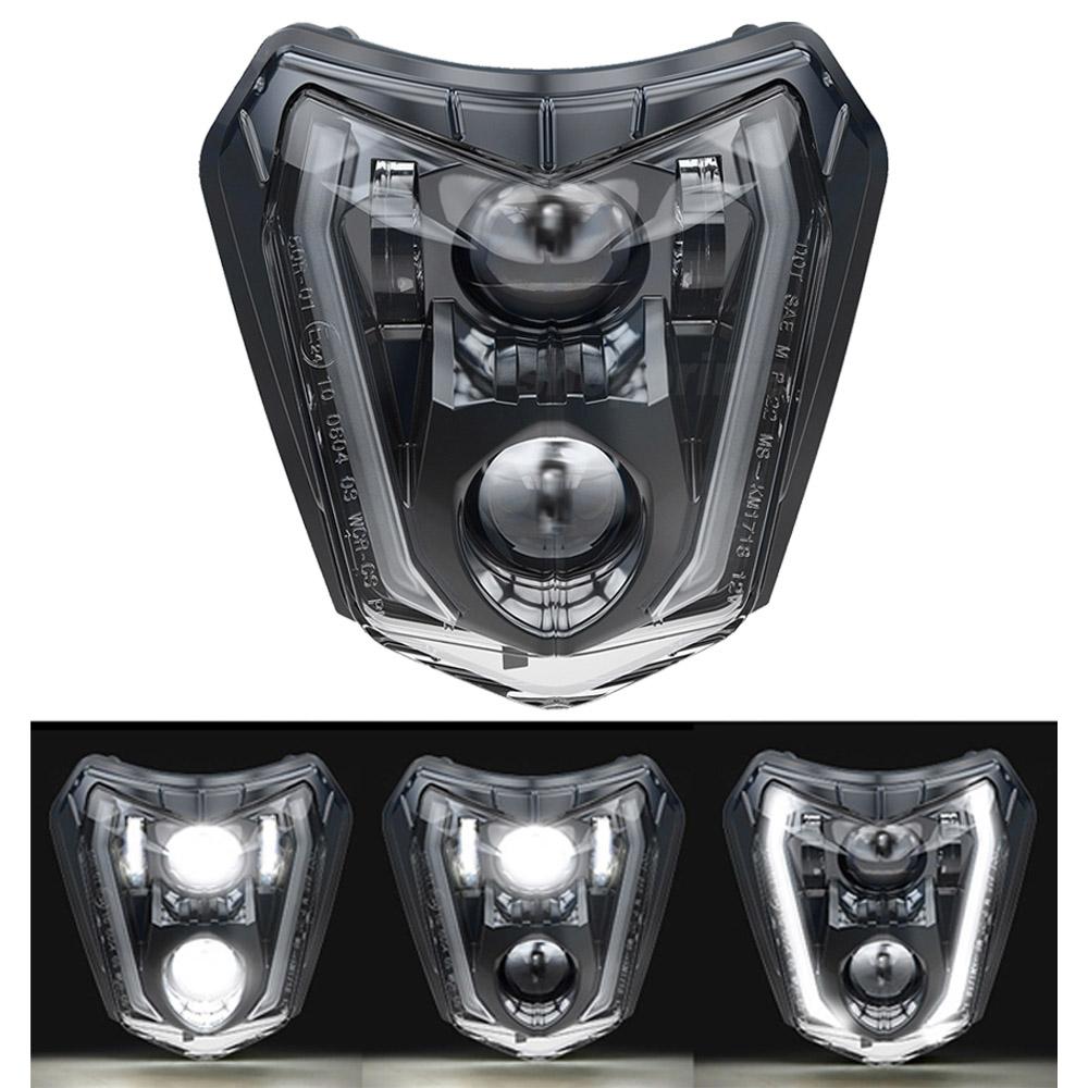Мотокросс Эндуро Двойной спорт Свет E24-маркировка Мотоциклетная светодиодная фара для TC FE TE EXC XCW XCF 125 250 300 350 450 530 690 SMR