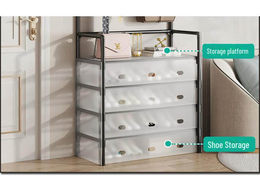 Shoe & Hat Rack: Multi-Layer, Space-Saving, Folding, Simple Dormitory Storage Solution