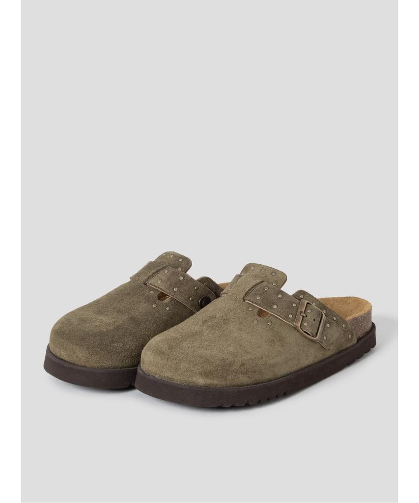 Scholl (Women) Studded Suede Cork Clog Khaki (Hh64K2C70H)