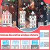 Christmas Decorations Winter Snow House Static Stickers Shopping Mall Window Scene Layout Elk Christmas Tree Window Stickers