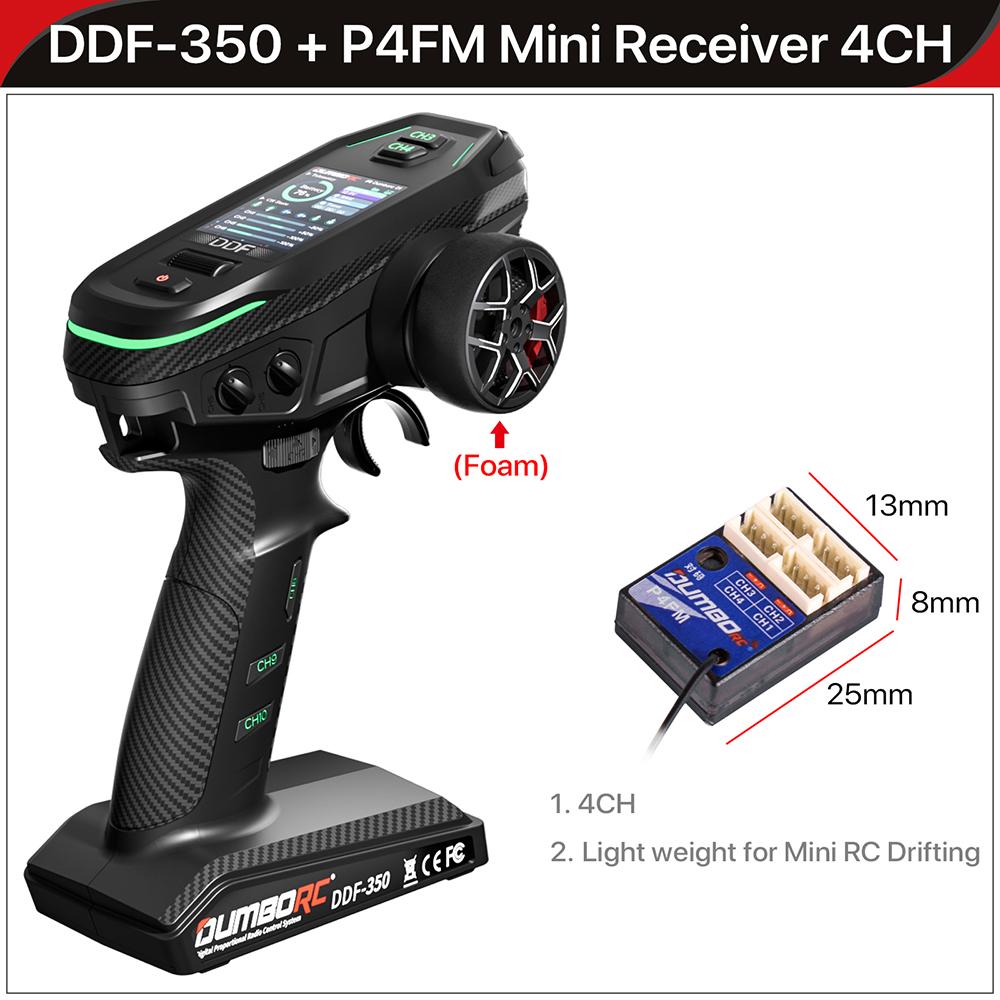 DUMBORC 2.4G 10-канальный цифровой радиопульт управления DDF-350 передатчик с приемником для радиоуправляемой машины, лодки, танка, ЖК-дисплей, система FHSS