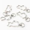 Gold Silver Plated Cat Lobster Claw Clasp Keyring Making Split Key Ring Connector  DIY Jewelry