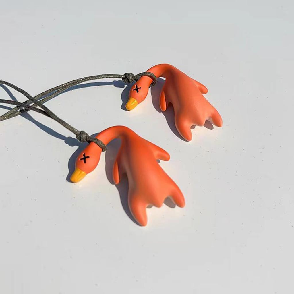 10 шт. Меняющие цвет на солнце украшения в виде жареной утки, креативное подвесное украшение для зеркала автомобиля для использования в помещении и на улице