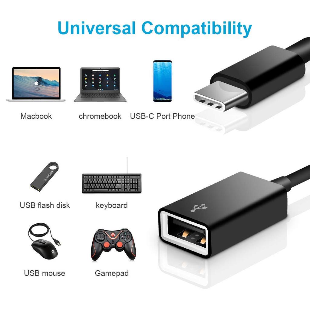 USB C To USB Adapter,Type-C OTG Cable Type C Male To USB A Female Adapter Compatible with Pro/Air 2019 2018 2017,Ultra Note 10