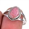 Natural Rhodochrosite Gemstone 925 Solid Sterling Silver Jewelry Ring S.8 E7i17