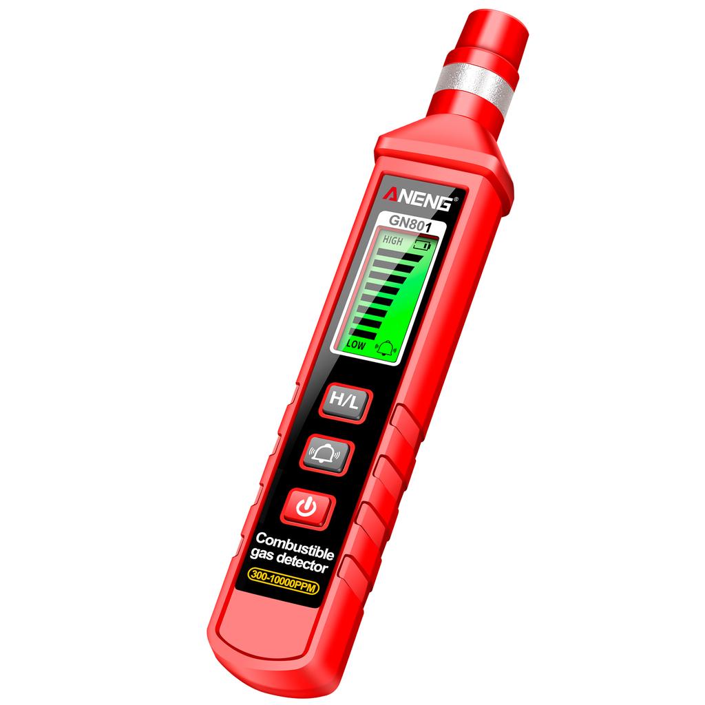 ANENG GN801 Газочувствительный полупроводниковый детектор 300 ~ 10000 PPM Анализатор утечки газа Измеритель горючих газов