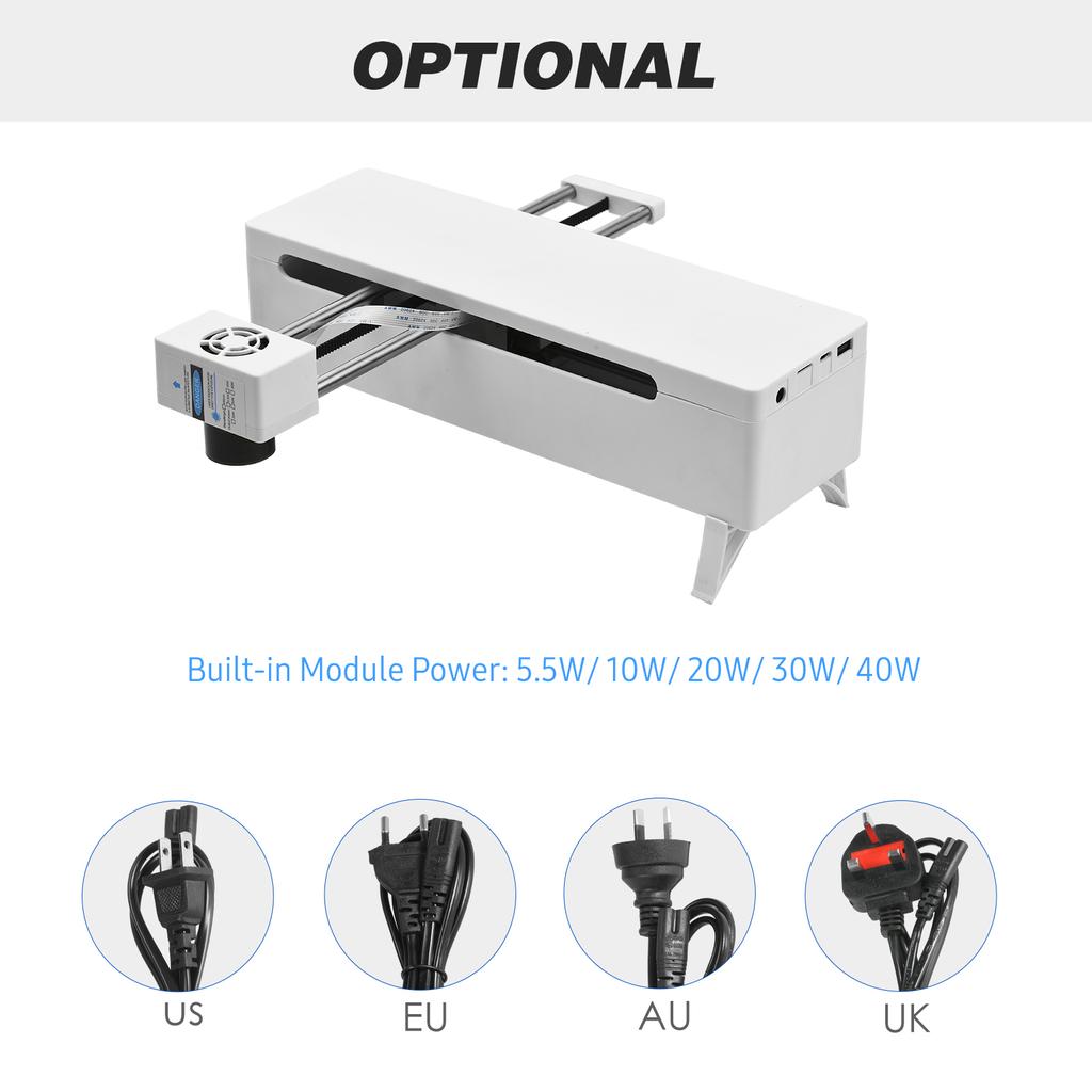 450 нм 10 Вт лазерный гравировальный станок с регулируемым фокусным расстоянием, поддержкой программного обеспечения для ПК, высокоскоростной мини-ЧПУ