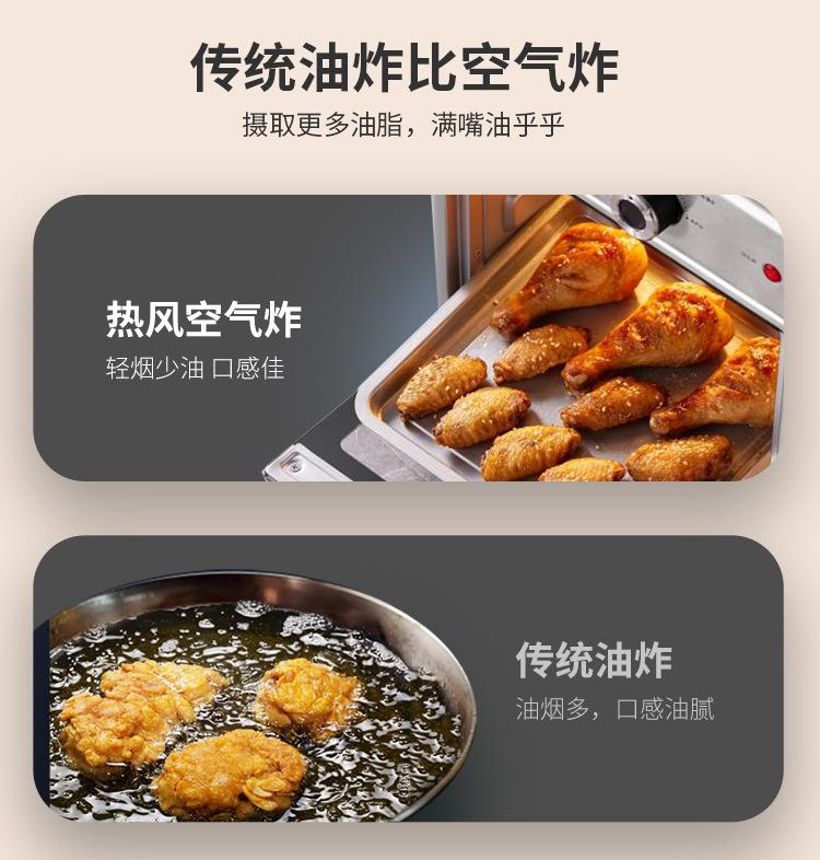 Liren small steel man air fryer electric oven stainless steel uncoated large capacity