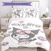 3pcs Kuromi9 Cover Set - Personalized Name, HD Printed Bedding with 1 Cover and 2 Pillowcases - Perfect for Home Decor, Easy Care