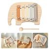 5 Note Xylophone Musical Toy Perception Percussion Instrument Wood 5 Tones Multicolor Xylophone with Elephant Designs