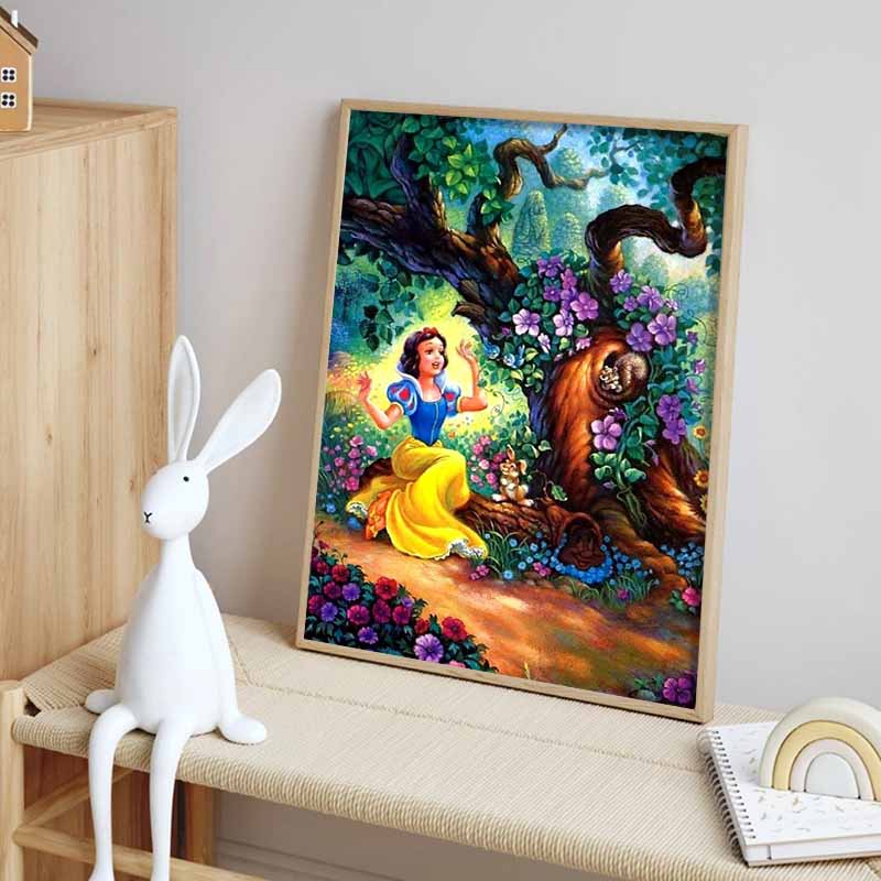 Disney Алмазная живопись Белоснежка и Семь Гномов Лес Исцеление Иллюстрация 5D Алмазная Живопись Искусство Вышивка Крестиком Украшение Комнаты