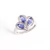 Leaf Design Natural Blue Tanzanite Ring for Women 925 Silver Luxury Noble Gems Fine Jewelry for Women Wedding & Birthday Gifts