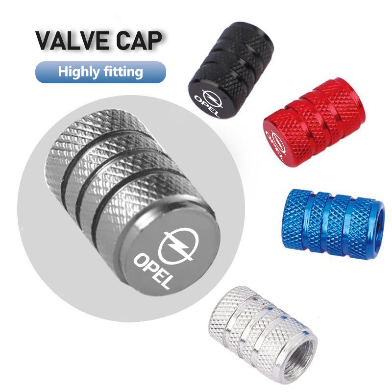 For Opel Car Knurling Style Tire Valve Stems Cap Tire Wheel Stem Air Valve Cap Accessories Meriva Mokka Grandland Vectra Zafira