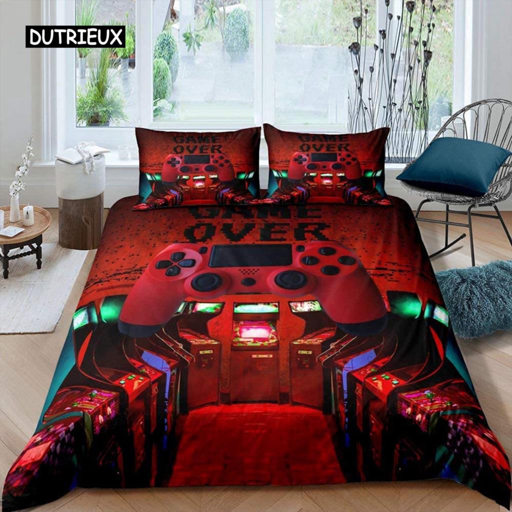 Комплект постельного белья Game Duvet Cover Set Game Contoller для детей, мальчиков, подростков, игровой комплект постельного белья Double Queen King Size из полиэстера