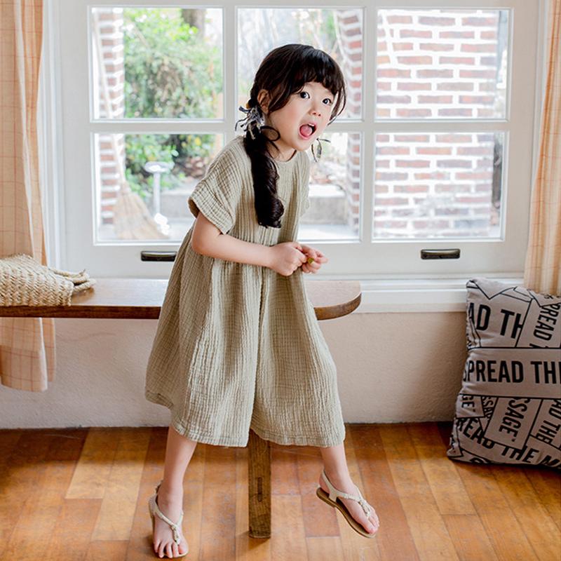 YUBAOBEI Летнее платье для больших девочек, свободные хлопковые и льняные платья с оборками для подростков, повседневные детские наряды, детская одежда принцессы