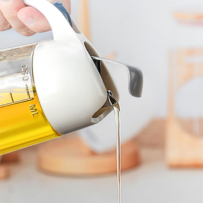 Automatic Opening and Closing Food Grade Plastic Oil Pot No Oil Leakage Prevention Kitchen Large Oil Bottle Household