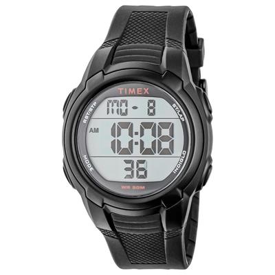 Часы TIMEX T100, Кварцевый механизм, Водонепроницаемость 5 АТМ, Пластик, Черный циферблат, TW5M58400, Унисекс [Оригинал]