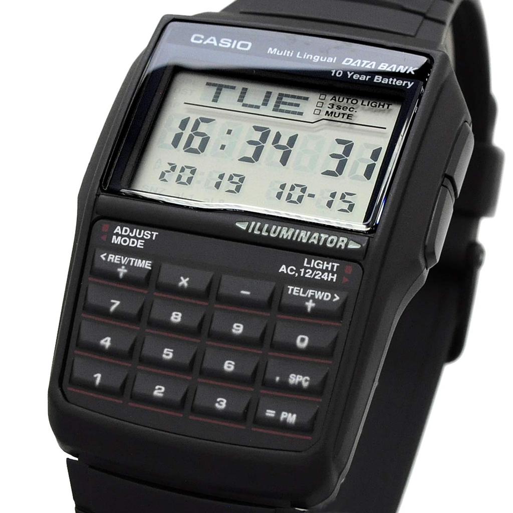Casio Цифровые мужские часы Data Bank DBC-32-1A, черные, модель для зарубежного рынка, в оригинальной коробке [Параллельный импорт]